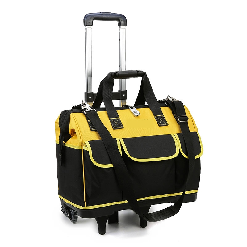 带轮工具包大号拉杆滚轮帆布加厚多功能回固大容量维修电工工具箱