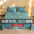 纯棉老粗布床单单件加厚全棉粗布可学生宿舍单人被单双人床罩_445 200*230cm床单+枕套1只 海底【原棉粗布】