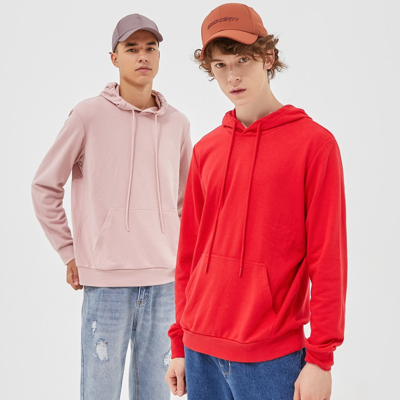 [1件5折价:39.5]美特斯邦威卫衣男连帽基础款新款秋装纯色潮牌情侣装帽衫女潮