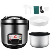 老电饭煲家用不粘锅2l3l4l5l6l食堂商用大电饭锅小|黑色西施型电饭煲 4L1-5人用送赠品送蒸笼