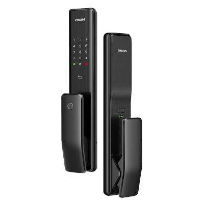 飞利浦(Philips)智能门锁 阿尔法Alpha全自动家庭用防盗锁推拉全自动 电子锁 曜石黑