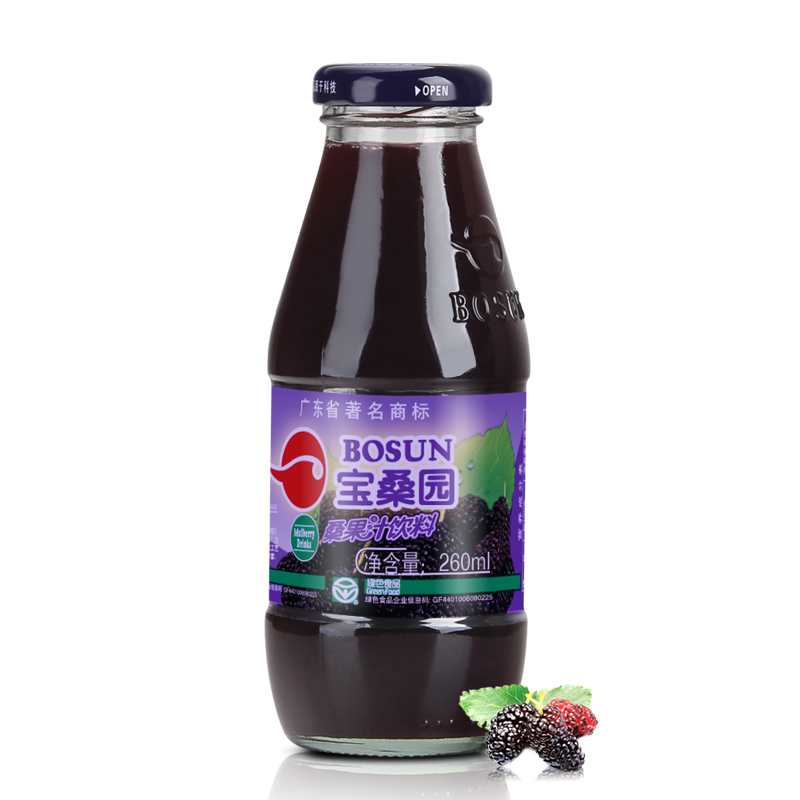 宝桑园 桑果汁饮料玻璃瓶 260ml*12瓶 礼盒装