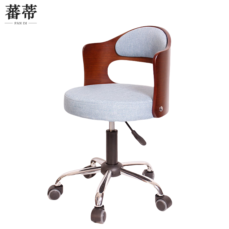 蕃蒂电脑椅浅蓝 把高清大图
