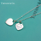 TIFFANY&CO.RETURN TO TIFFANY™系列:Tiffany 轻奢饰品925银项链经典双心形蓝色珐琅项