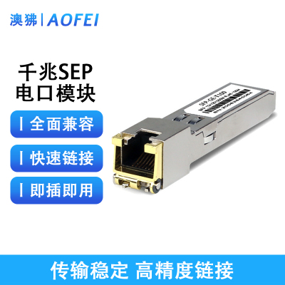 澳狒 千兆电口模块 GE光转电模块 光口转电口 RJ45网口 SFP-GE-T100 1支