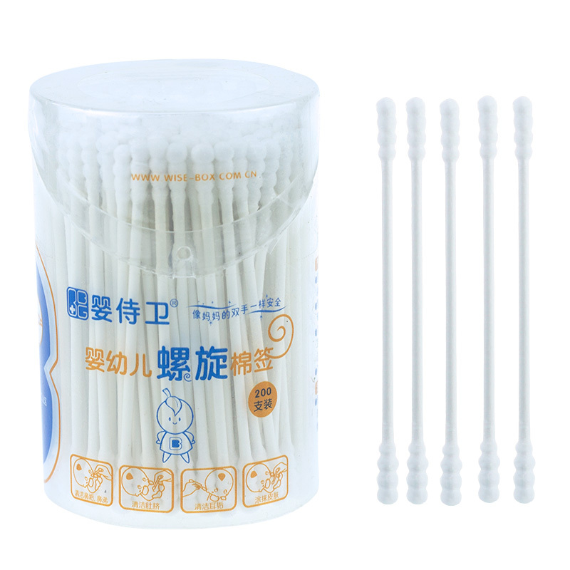 婴侍卫 婴儿专用螺旋棉签（200支）C811