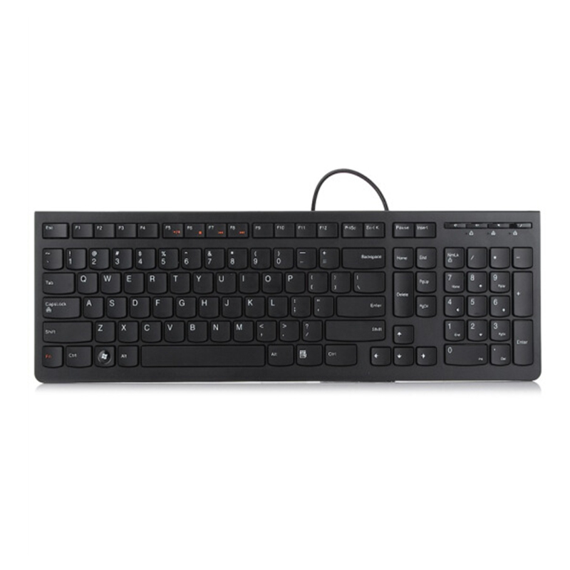联想（lenovo）键盘 有线键盘 办公键盘 巧克力键盘 电脑键盘 笔记本键盘 单键盘 K5819 黑色
