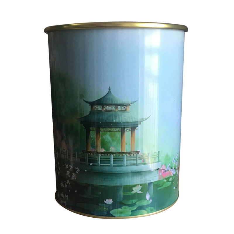 家柏饰(CORATED)铁艺垃圾桶分类精美图案饭店装饰简易家用客厅创意金属收纳桶高清大图
