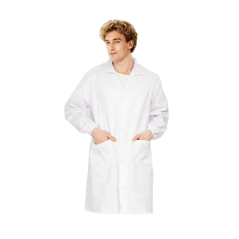 防静电工作服带静电丝白大褂S-4XL 单位:件高清大图