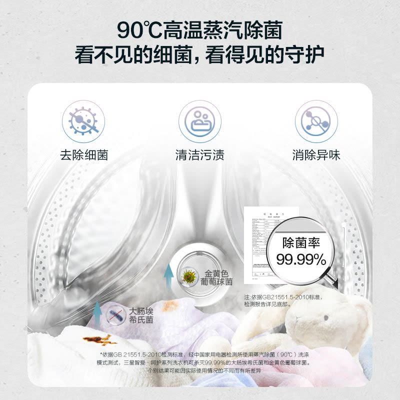 洗烘三星WW10T504DAX+DV90T7420BX 10.5kg变频除菌洗衣机+9kg热泵舒缓褶皱烘干机图片