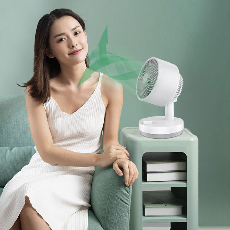 艾美特空气循环扇轻音省电台式桌面对流自动摆头机械款白色FA15-X40高清大图