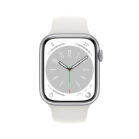 Apple Watch Series 8 智能手表 GPS版 45mm 银色铝金属表壳 运动型表带