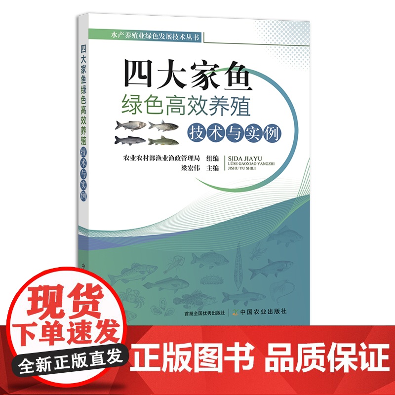 四大家鱼绿色高效养殖技术与实例 淡水养殖 渔业 鱼类养殖 生态养殖 水产养殖业绿色发展技术丛书 梁宏伟 27984 定高清大图