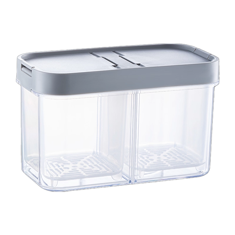 太力厨房葱姜蒜收纳盒冷冻葱花保鲜盒食品级备菜盒沥水冰箱密封盒高清大图