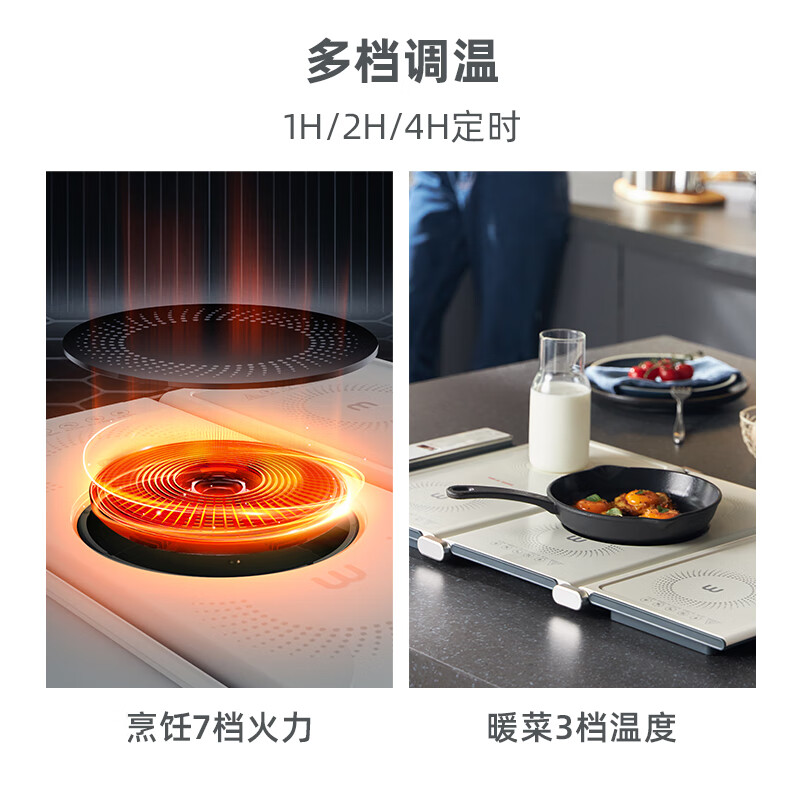 摩飞电器(MORPHY RICHARDS) 烹煮折叠暖菜板家用二代热菜板多功能带火锅饭菜保温板 MR8301高清大图