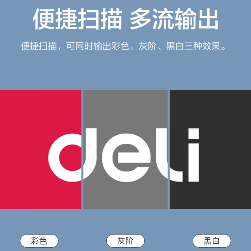 得力(deli)S3200国产扫描仪 高速高清双面彩色自动批量馈纸A3幅面100ppm/200ipm高清大图