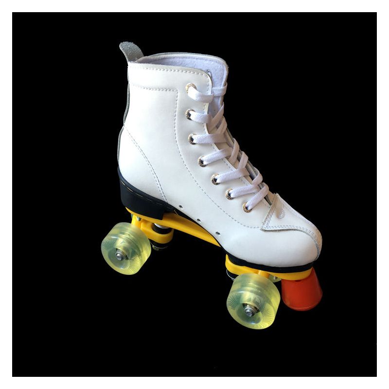 升级款黄耐磨轮37特价溜冰鞋四轮双排旱冰鞋儿童轮滑鞋初学者旱冰场