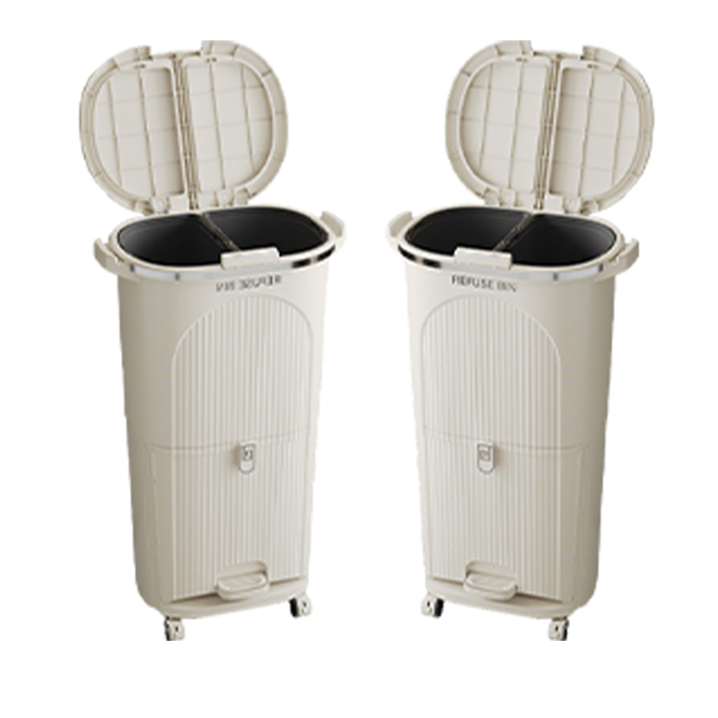 卫未来 分类垃圾桶 双盖双内桶二层 个高清大图
