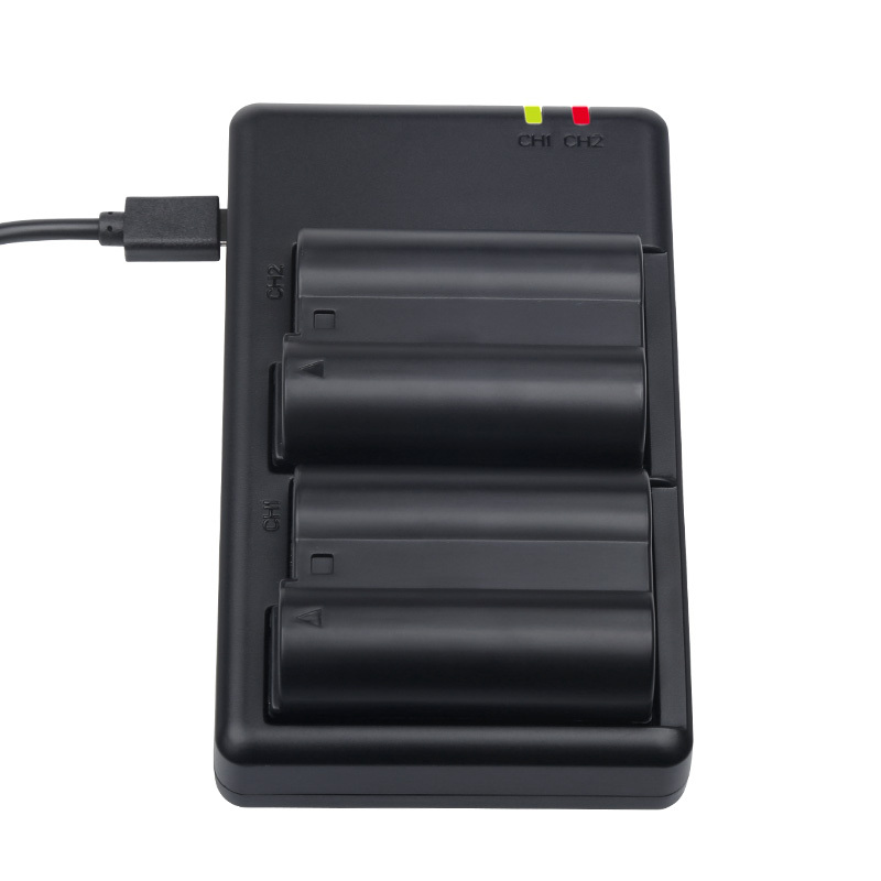沣标双充FB-EL15两槽充电器for尼康D800 D600D7000D7100D850移动双充槽充电器