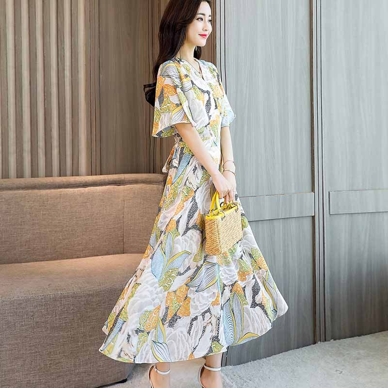2018新款女装 裙子春季学生矮个子夏显高小个子直筒御姐范连衣裙