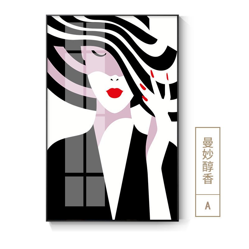 乔迁礼品现代简约装饰画后现代玄关人物壁画创意客厅挂画美女服装店墙