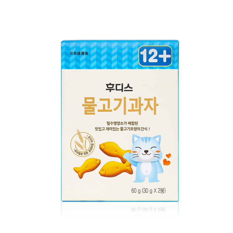 日东福德食鱼形饼干60g 满三件送三件(赠品随机)