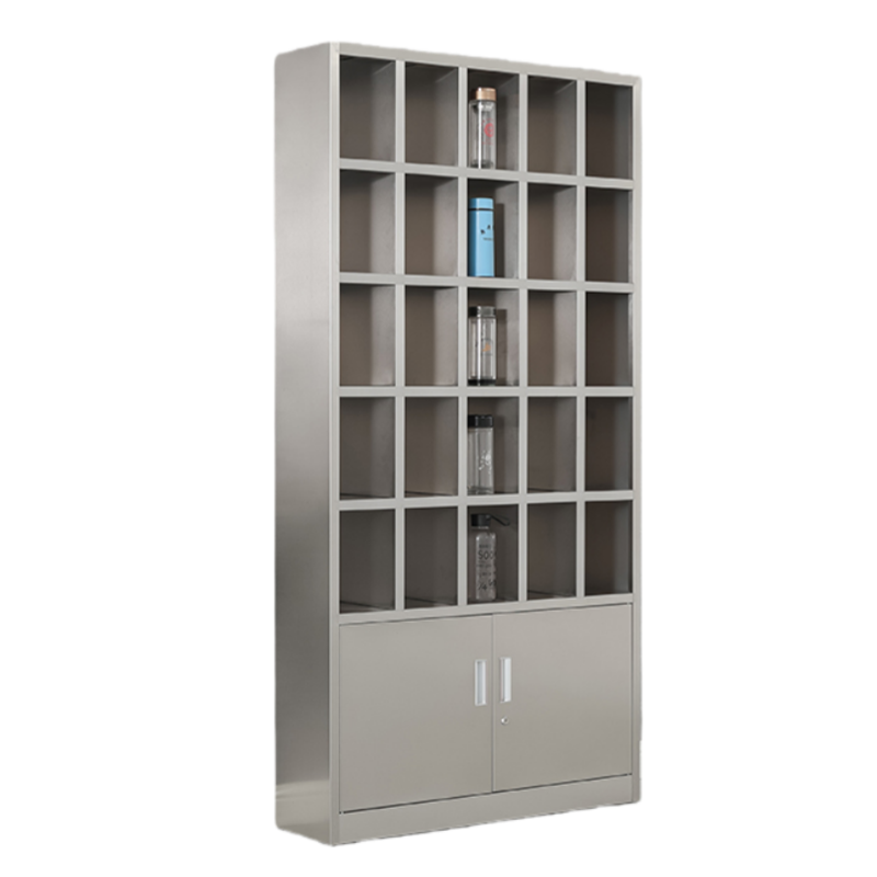 智叶舟不锈钢水杯柜25格90*25*180cm台高清大图