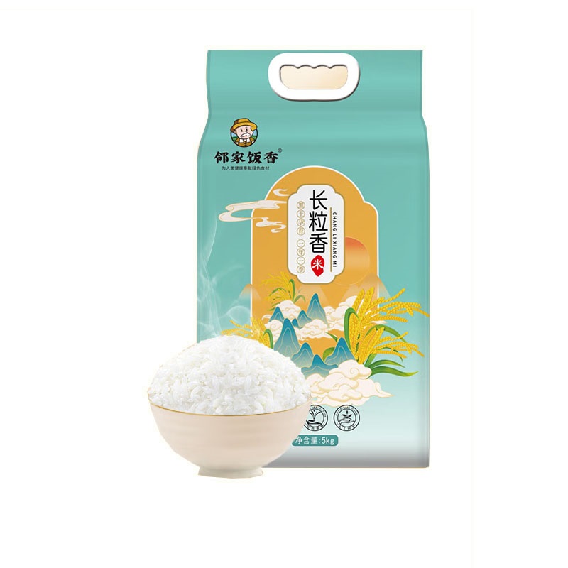 邻家饭香 一级 东北大米 长粒香米 鸭稻共生黑土地种植真空包装 5kg (单位:袋)