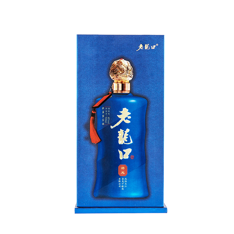 老龙口 东北特产 游龙500ml 45度 浓香型白酒 礼盒装 单瓶装