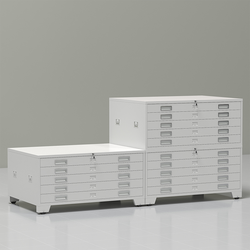 臻远 ZY-DTGA-4 工程图纸柜收纳柜 白色0号单节柜高清大图