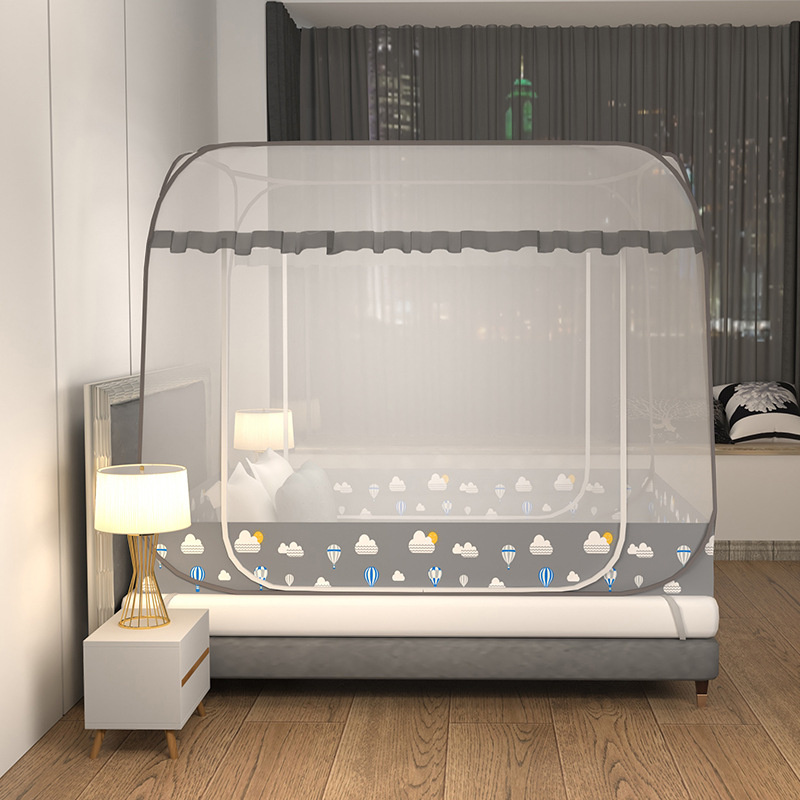 蚊帐 1.2m免安装蚊帐 120*200*145cm高清大图