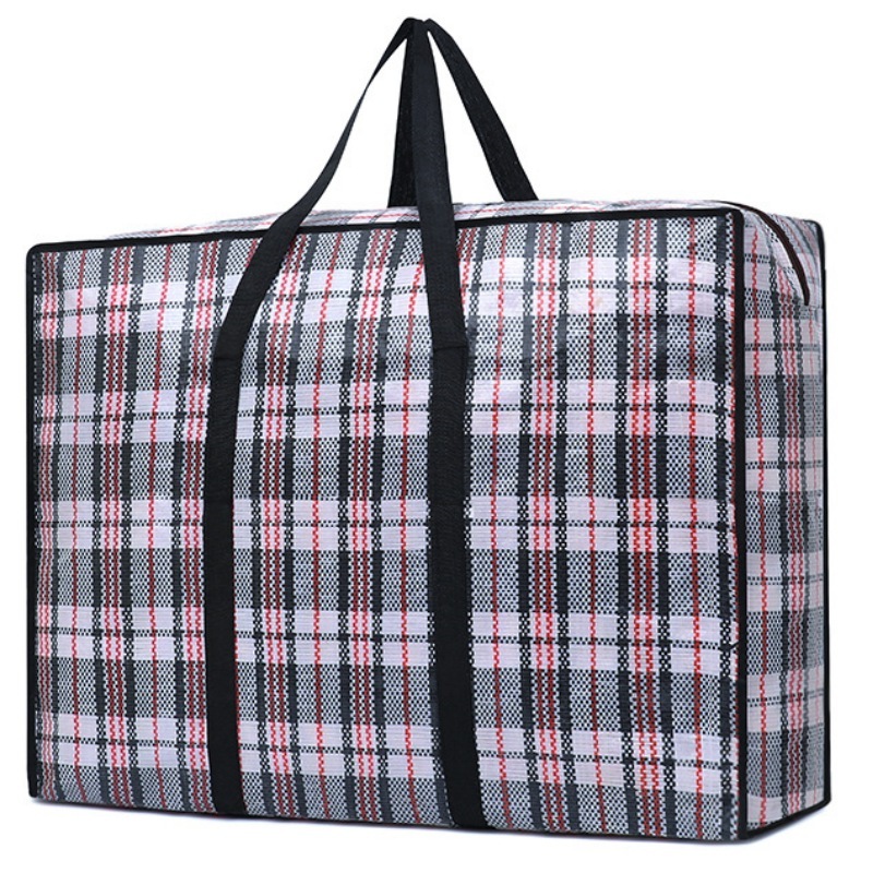 攸形收纳袋黑色格纹个高清大图