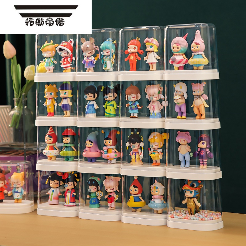 拓斯帝诺盲盒收纳展示架透明防尘整理柜玩偶摆件popmart泡泡玛特手办