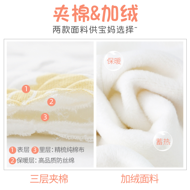 小素材宝宝秋冬夹棉马甲婴儿加绒背心纯棉儿童夹棉坎肩加厚女马夹冬季男