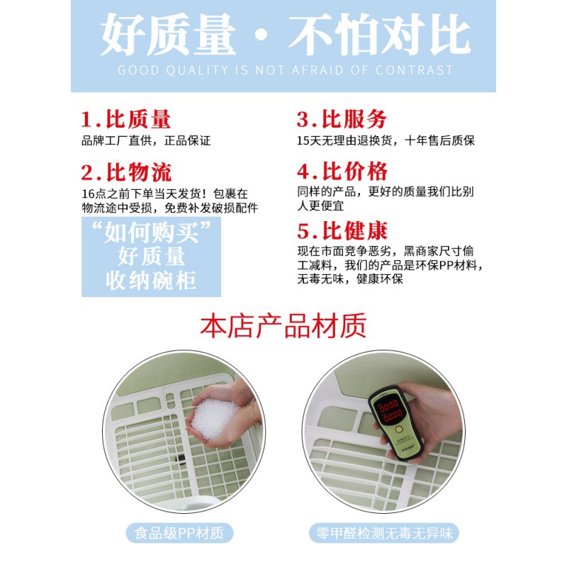 碗柜经济型碗盘杯子沥水架家用大透气防尘放碗碟架塑料厨房收纳架收纳层架 三维工匠高清大图