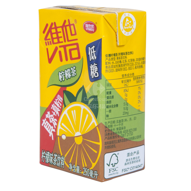 维他低糖柠檬茶饮料250ml