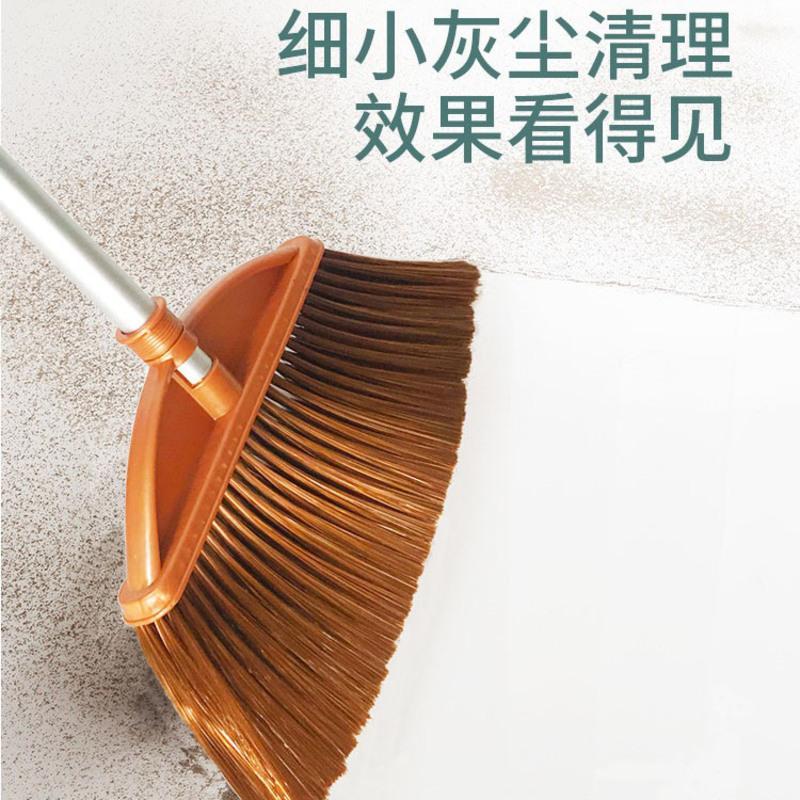 标准杆125CM D款扫把头 加长加大扫把家用软毛扫帚扫把不粘毛发不弯腰不锈钢大号扫把单把