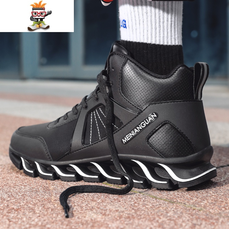 鞋子男潮牌高邦小白鞋百搭高帮鞋春季球鞋马丁靴莆田运动休闲潮鞋闪潮