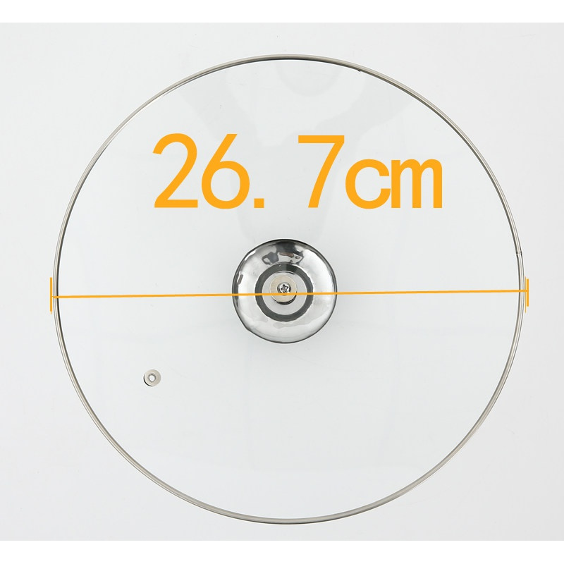 锅盖可视钢化玻璃盖不锈钢炒锅平底30cm32cm大锅盖子炒菜 型号26.7cm玻璃盖
