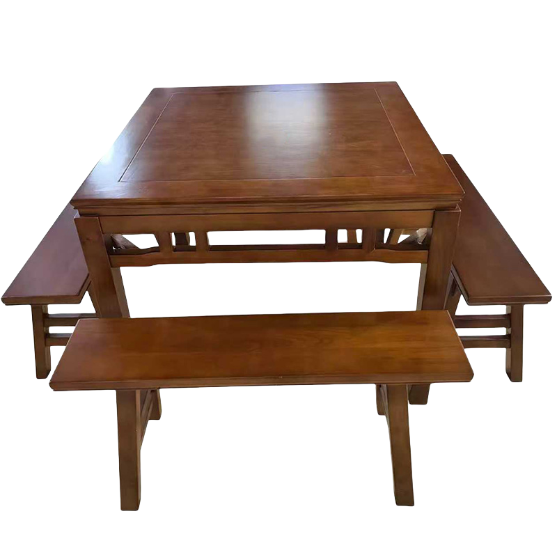 桃锦堂实木桌椅1.2m套高清大图