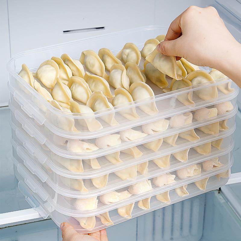 粉色 可放约40个饺子 饺子盒冻饺子冰箱保鲜盒速冻家用水饺盒收纳盒