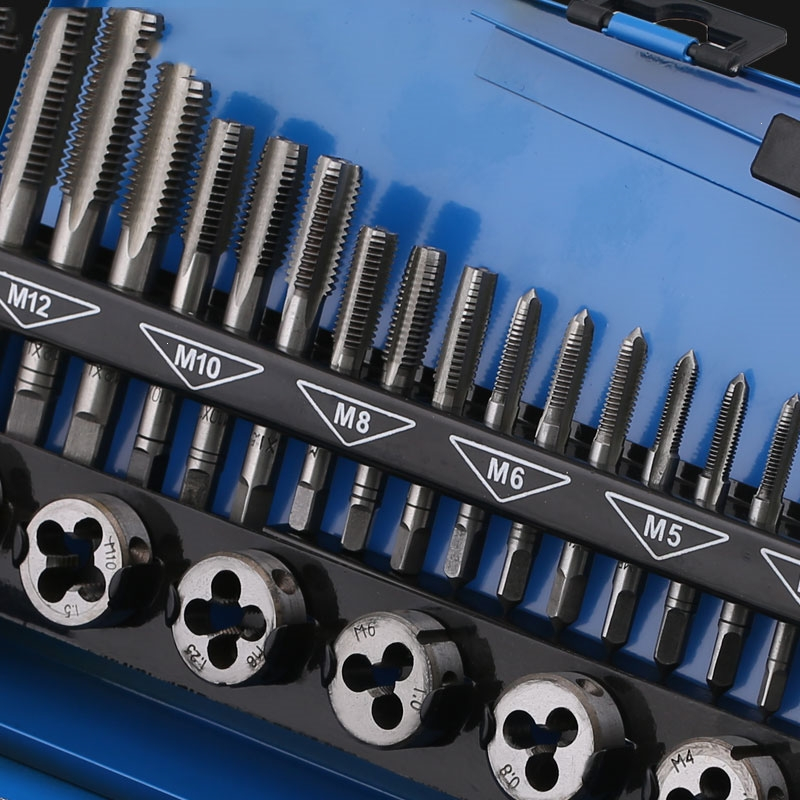 闪电客丝锥板牙组合套装工具手用螺丝攻扳手绞手公制英制圆板牙手动套