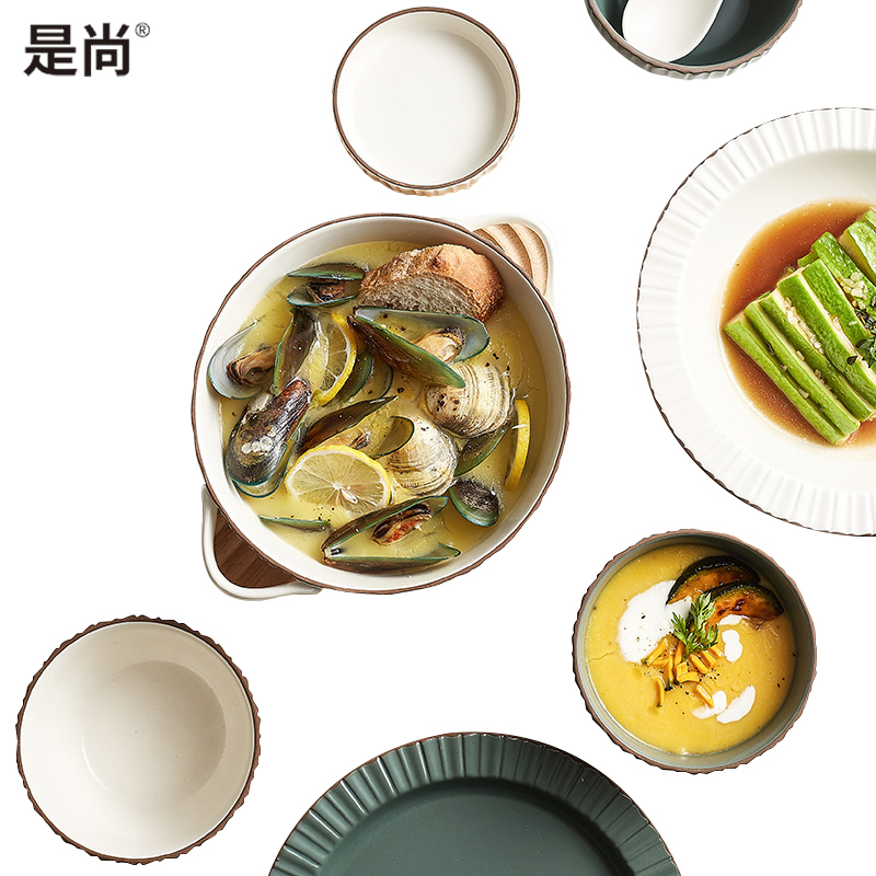 是尚 陶瓷餐具碗碟套装