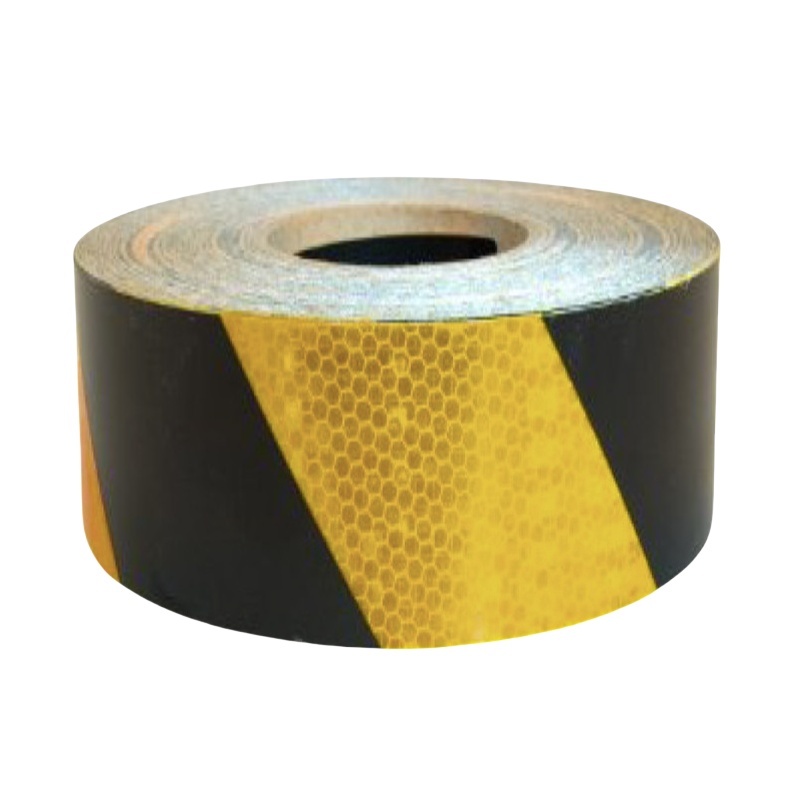 途务 反光警示胶带 黑黄晶格10cm*25m 卷高清大图