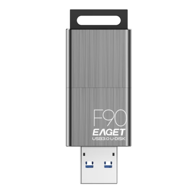 忆捷(EAGET)F90 32GB U盘 USB3.0高速金属推拉式车载商务优盘 防尘 防水 防震 单位:个高清大图