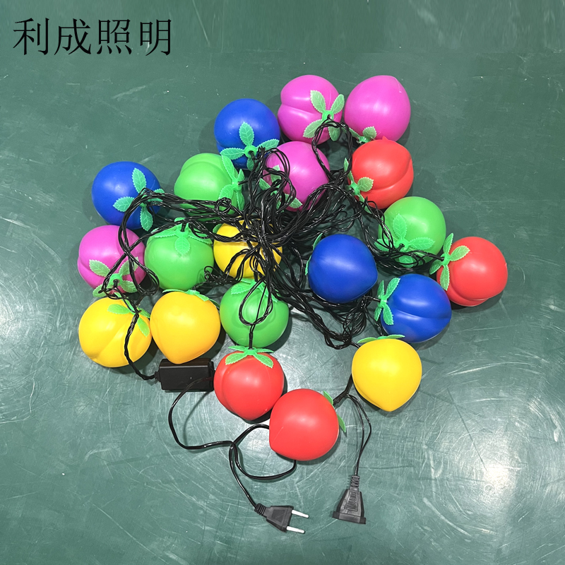 利成照明 LED灯笼串 10米20灯 桃子款高清大图