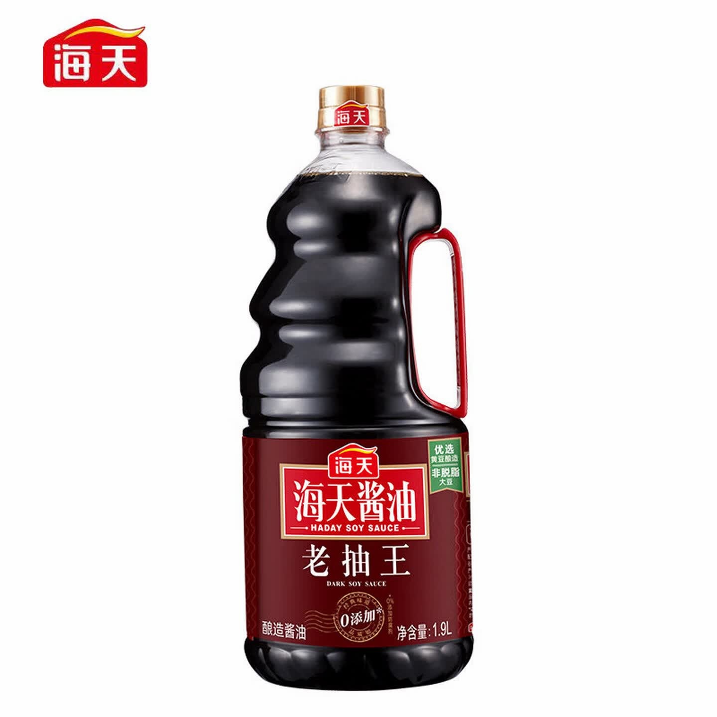 老抽海天王酱油1.9L黄豆酿造酱油红烧肉排骨上色卤味焖 海天老抽王1.9L × 1桶