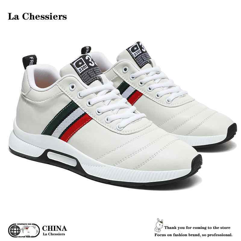 La Chessiers男士内增高鞋2025春秋季新款隐形增高潮流休闲运动休闲鞋