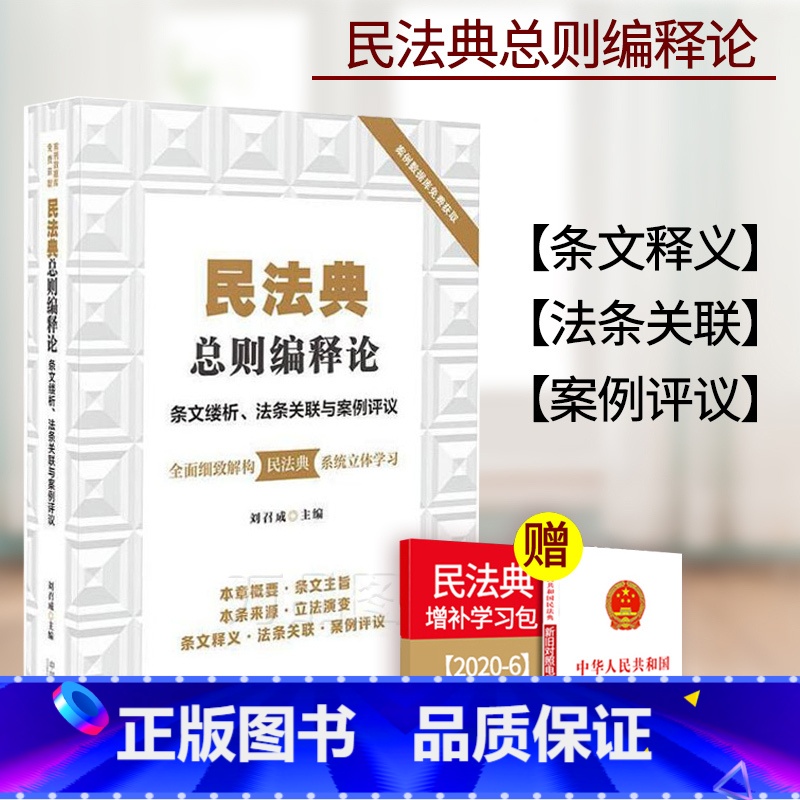 【正版】民法典总则编释论 条文缕析法条关联与案例评议 刘召成 法院裁判案例 民法典释义 法律书籍 中国法制出版社2020