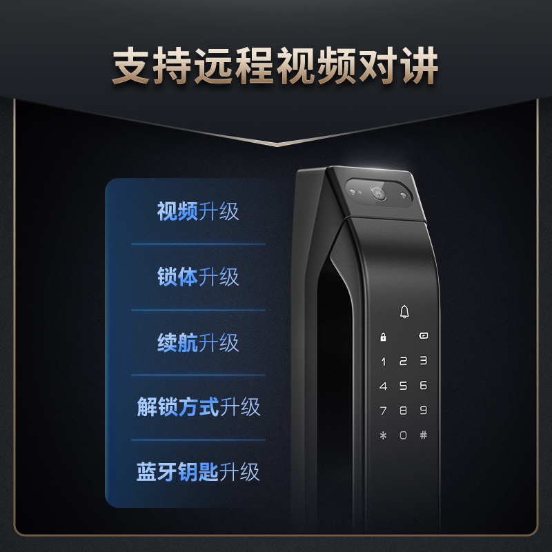 德施曼指纹锁密码锁全自动智能锁Q5M智享版升级款Q5MPlus电子门锁家用防盗门智能锁高端黑